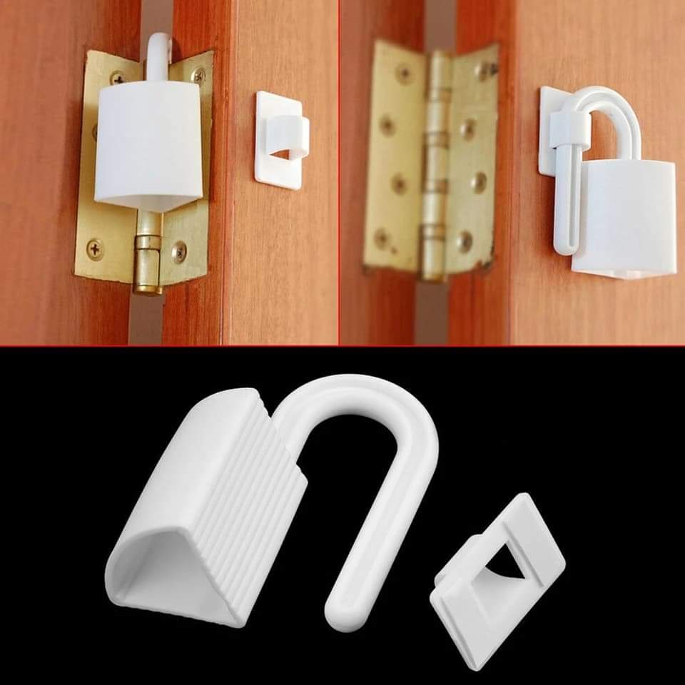 Child Safety Door Stopper Lock Push Door Child Safety Protection Lock -1pcs (Any Color)