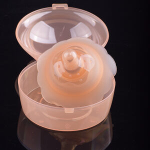 Babies' breast head cover double-layer protection anti-bite breast shield breast paste ultra-thin inner breast-feeding breast cover -1pcs (Nano Color With Box)