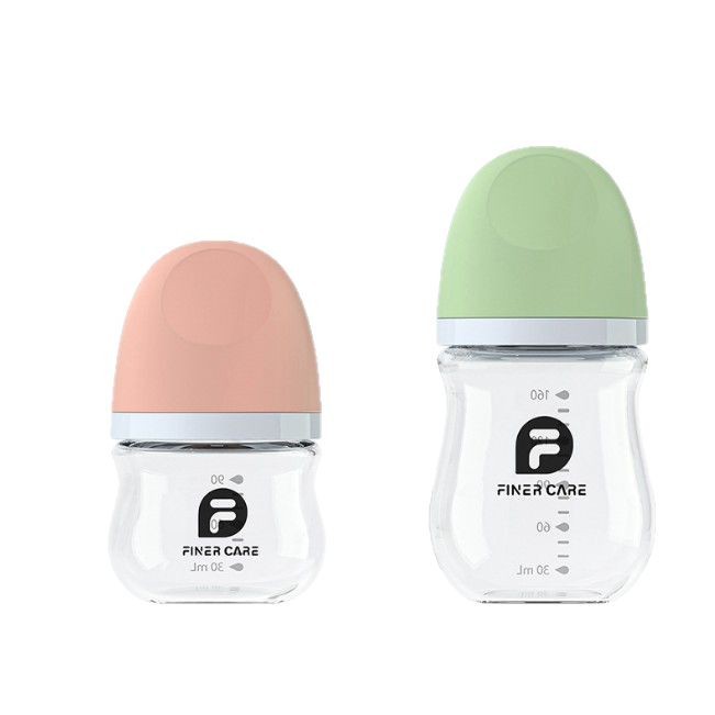 Neonatal Finer care Bottle 160ml Wide-caliber Anti-flatulence Bottle Anti-choking Glass Bottle for Newborn Baby 0-3 months -1pcs (Any Color) - Image 7