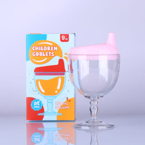 Baby goblet children's wine cup juice cup milk water cup learning to drink duckbill cup anti-wine cup milk -1pcs (Any Color)