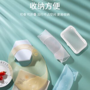Silica gel light and thin Children's waterproof eating bib for supplementary food anti-dirty 1pcs (With Box)