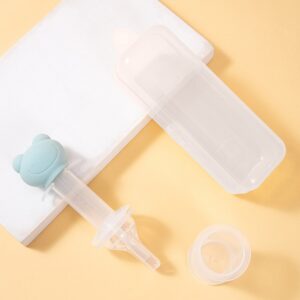 Silicone head Medicine feeder With Box for infants drinking water, baby dropper, pacifier type feeding water and medicine straw -1pcs (Any Color)