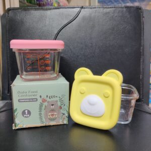 Baby Food Bowl Glass Fresh-keeping 140ml_170ml Max Storage Cooking Egg Bowl Baby Food Box Mini Portable Tableware Heat-resistant -1pcs (Any Color)