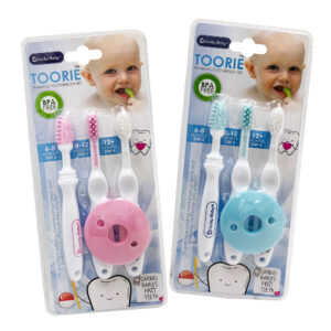 Baby Toothbrush Baby 1.2.3 Stage Teeth Brush Baby Baby Toothbrush Silicone Soft Hair Children Toothbrush Combination 3pcs set (Any Color)