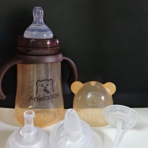 3 in1 300ml cup with three-purpose (pacifier, nozzle, duckbill) Baby bottle breast milk baby wide-caliber PP bottle -1pcs