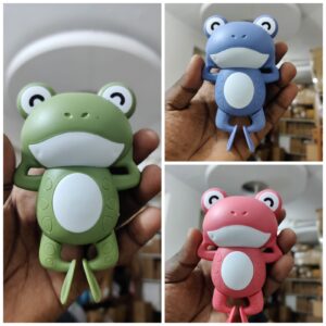 Children's Bath Toy Baby Play Water Happy Frog Chain Swimming Animal Bathroom Play Water Toy -1pcs (Any Color)