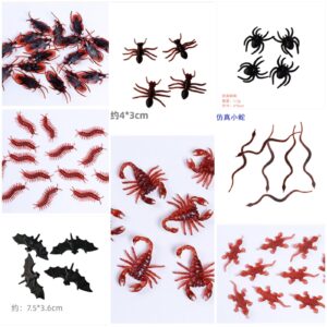 Spoof Halloween Scare Cockroach Xiaoqiang Simulation Centipede Gecko Scorpion Tricky Toys -8pcs