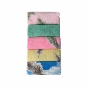 Baby Soft Face Towel CN 5pcs 5color pac 11*11 inch square