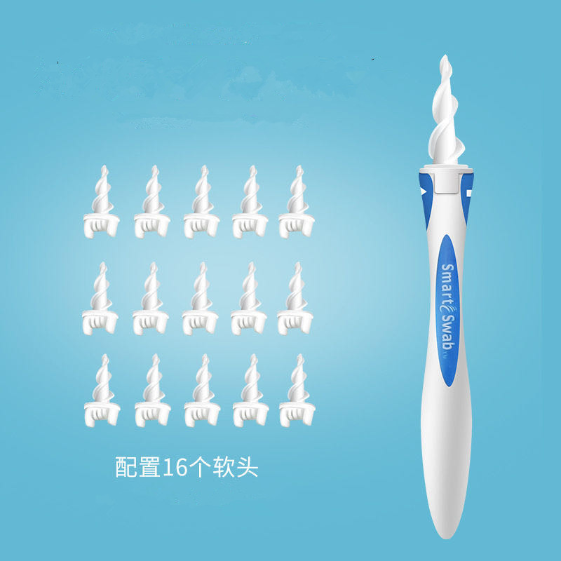 Silicone ear scoop smart ear suction screw ear cleaner Spot rotary ear scoop -1pcs (Any Color)