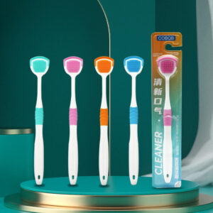 Silicone Tongue cleaning brush multifunctional tongue scraping toothbrush -1pcs (Any Color)