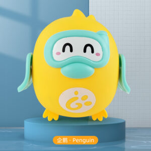 Baby Bath Toy Wind-Up Clockwork Kidsren's Bath Baby Swimming Splashing Penguin -1pcs (Any Color)