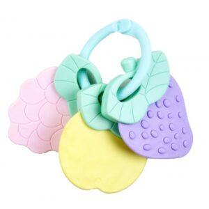 3pcs set Baby fruit skewers Teether Silicone head Teether fitness educational toy CN