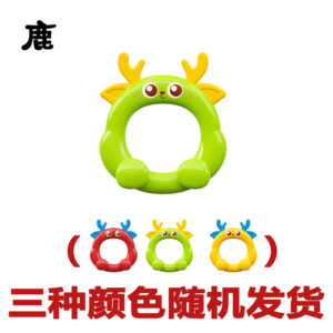 Deer Hand Rattle Baby Toys 0 to 3 Months Tambourine Toddler Newborn Baby Grasp Training Puzzle -1pcs (Any Color)