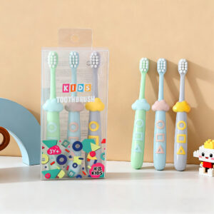 Baby Hand brush Children's toothbrush soft-bristled CN -3pcs Set ( Any Color )